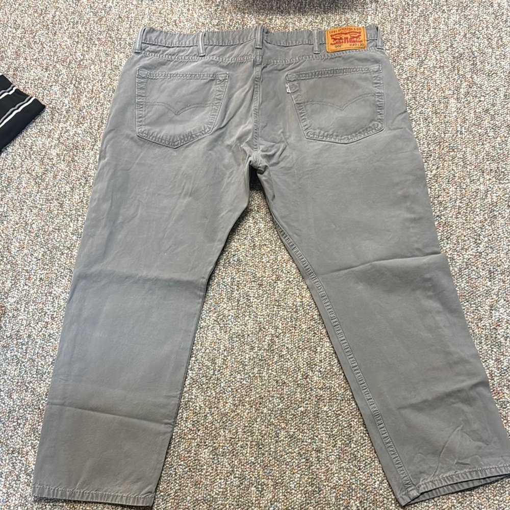 Gray Straight-Leg Jeans